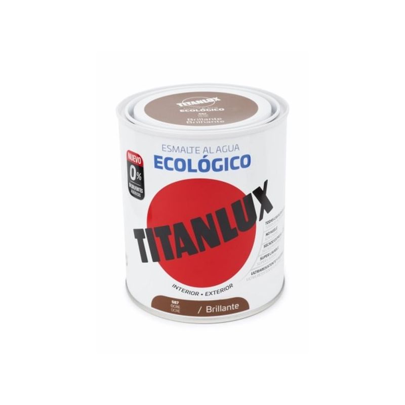 ESMALTE ACRIL BRI. 750 ML OCRE AL AGUA ECOLOGICO TITANLUX