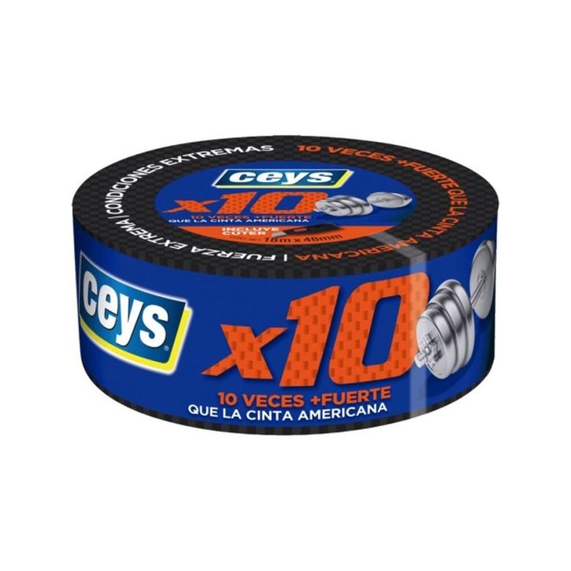 CINTA ADH 48MMx 18MT REP TRIC IMPERMEABLE TACKCEYS X 10 CEYS