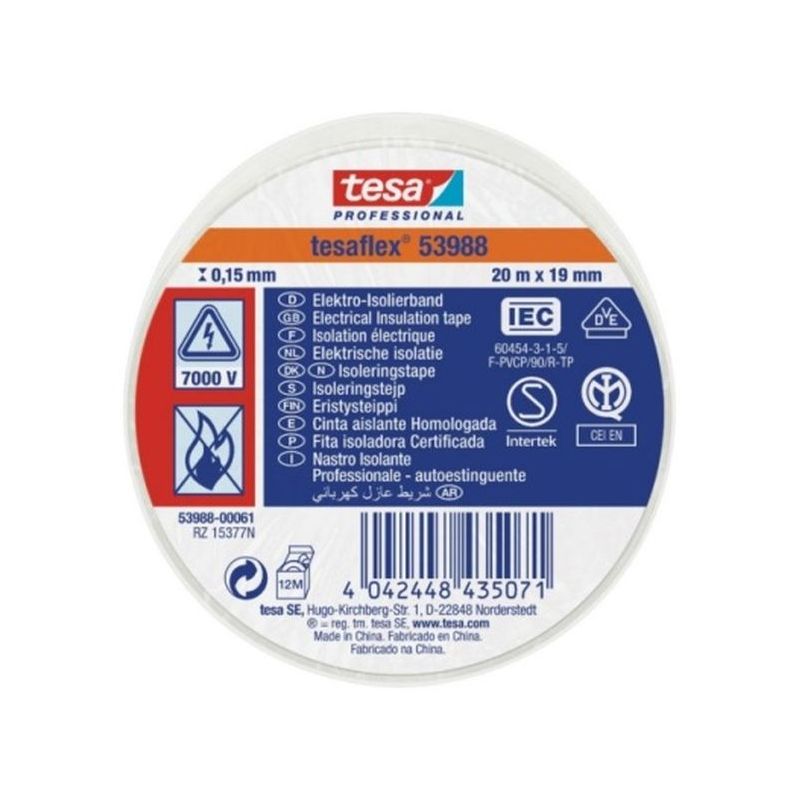CINTA AISL. 20MT X 19MM TESATAPE PVC BL 53988-00061-00
