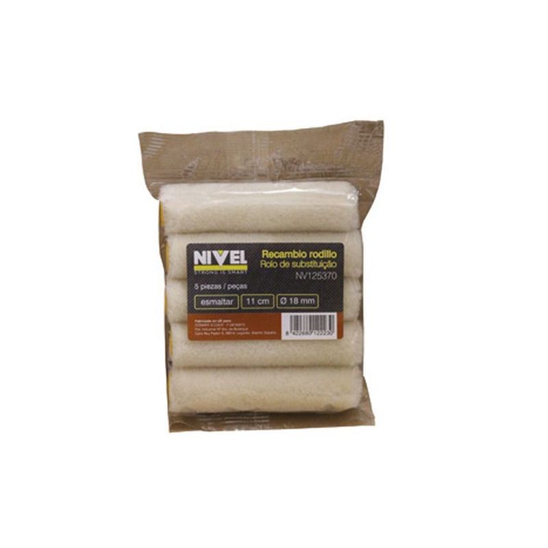 RODILLO PINT R/MINI 5 PZ 11 CM ESMALT/BARN DISOL. NIVEL