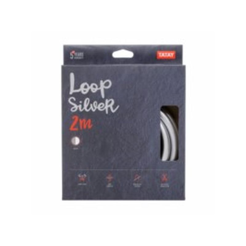 FLEXO BAÑO DUCHA 2,0MT PVC GR LOOP SILVER TATAY
