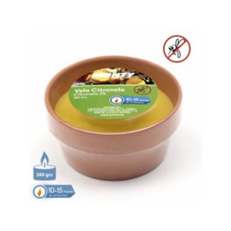 VELA JARD 16X8,50CM CITRON. MONTY TERRAC 3 MECHAS 95003 0