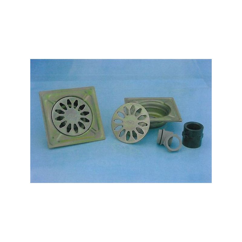 SUMIDERO EVAC.AGUA CAMP 250X250MM CHAPA CINC E Y G