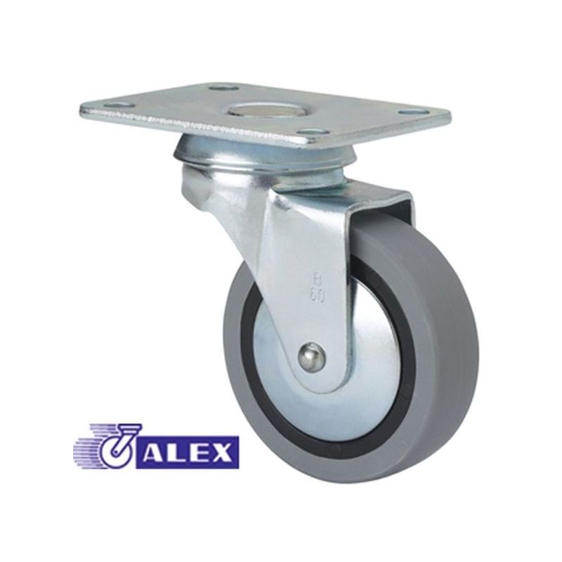 RUEDA GIR 050MM 1-0217 PL.070X055 022KG.LISO GOM N/G BD PGI