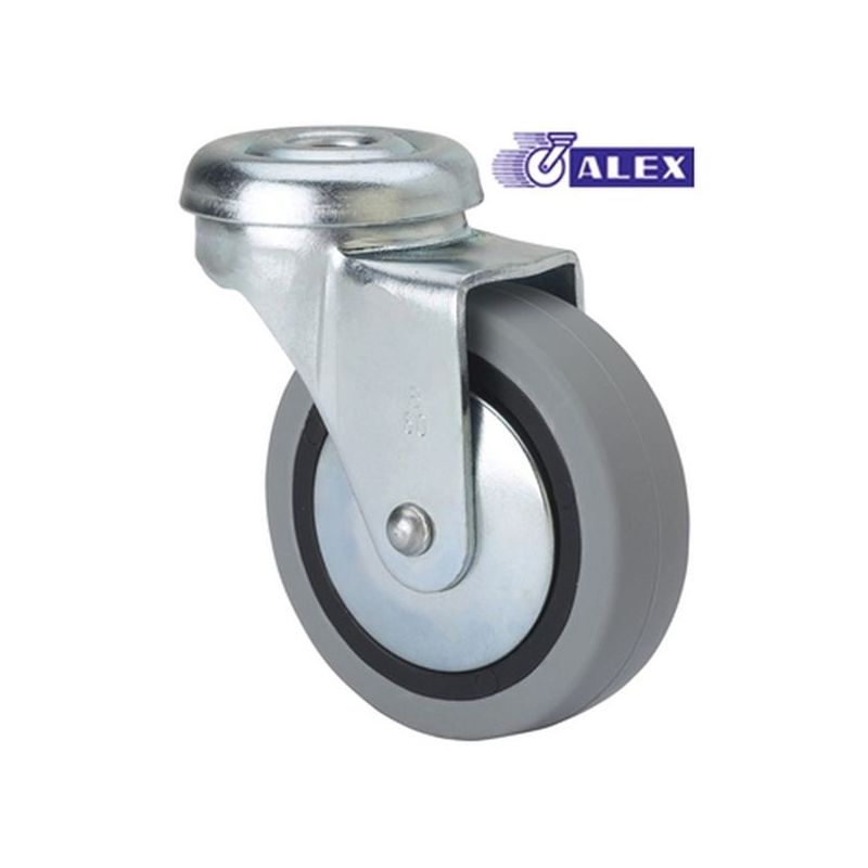 RUEDA GIR 050MM 1-0218 AG/PAS 022KG.LISO GOM N/G BD PGI ALEX
