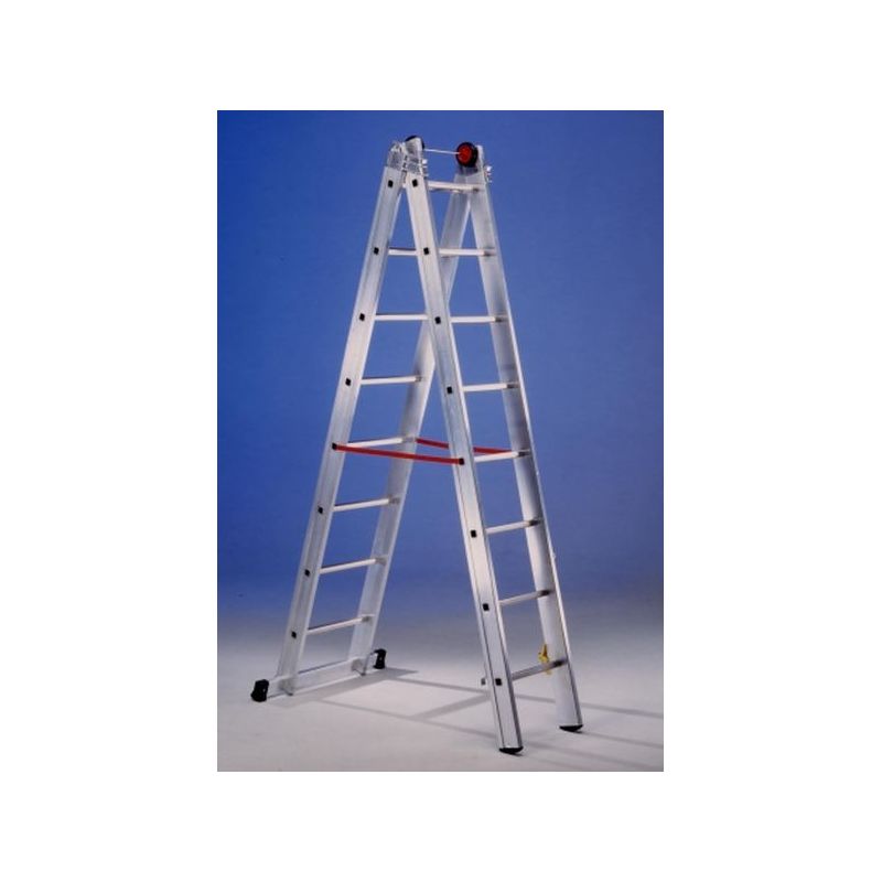 ESCALERA IND TRANSF 4,10/6,85MT 14 PELDAÑOS DB.C/BASE ALU SV