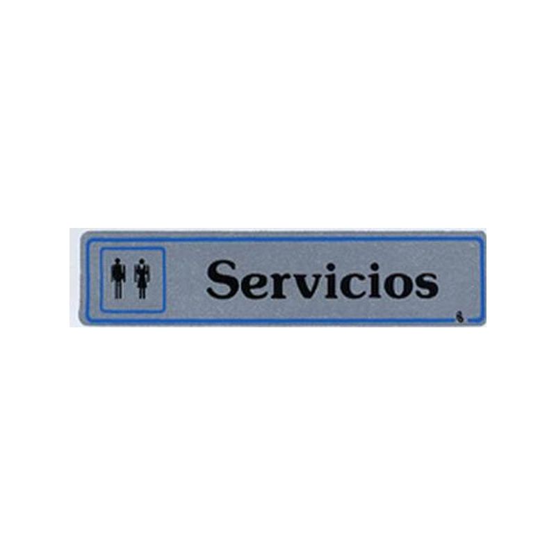 PLACA SEÑAL ADH 175X040MM SERVICIOS ALU PLA SUPERL.