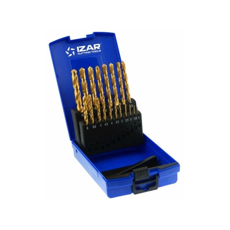 BROCA MET HSS 01-10 MM 19PZ TITANIO 1466 IZAR