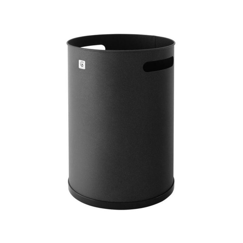 PAPELERA RESIDUOS 37X25CM MET NEG CILINDRO