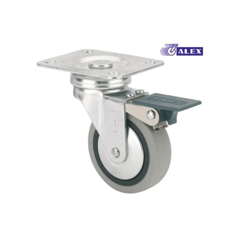 RUEDA GIR C/F 060MM 1-0549 PL.070X055 025KG.LISO GOM N/G BD