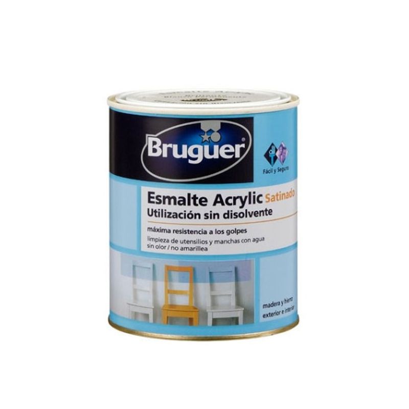 ESMALTE ACRIL SAT. 4 LT BL/PERM INT/EXT S/OLOR BRUGUER
