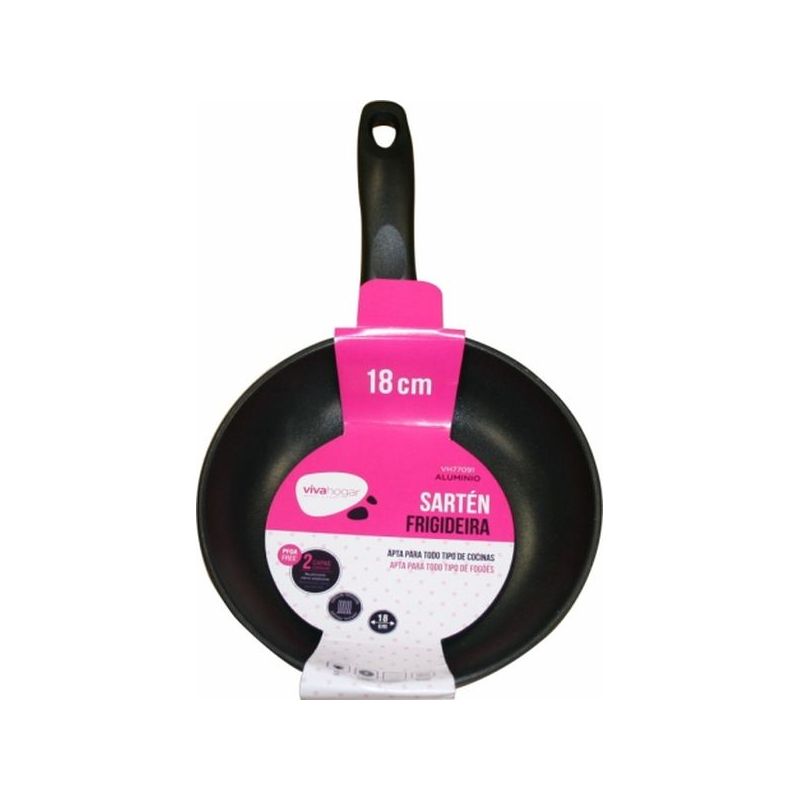 SARTEN COC 18CM ANT.TEFLON ALU.FORJ VIVAHOGAR