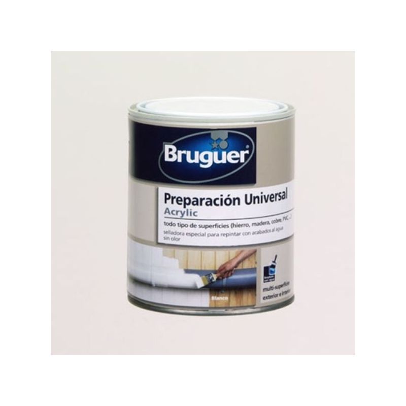 PINTURA PREP. MAD 750 ML BL INT/EXT AGUA ACRIL BRUGUER