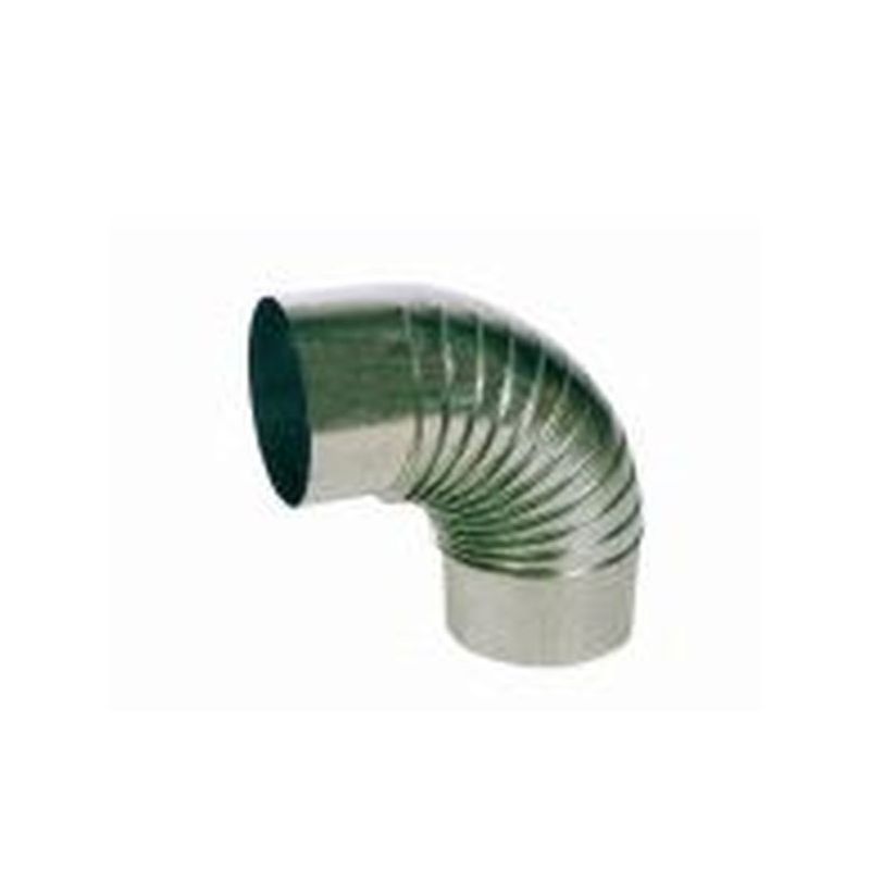 CODO TUBO ESTUFA 45§ 100 MM RIZADO AC GALV EXOJO