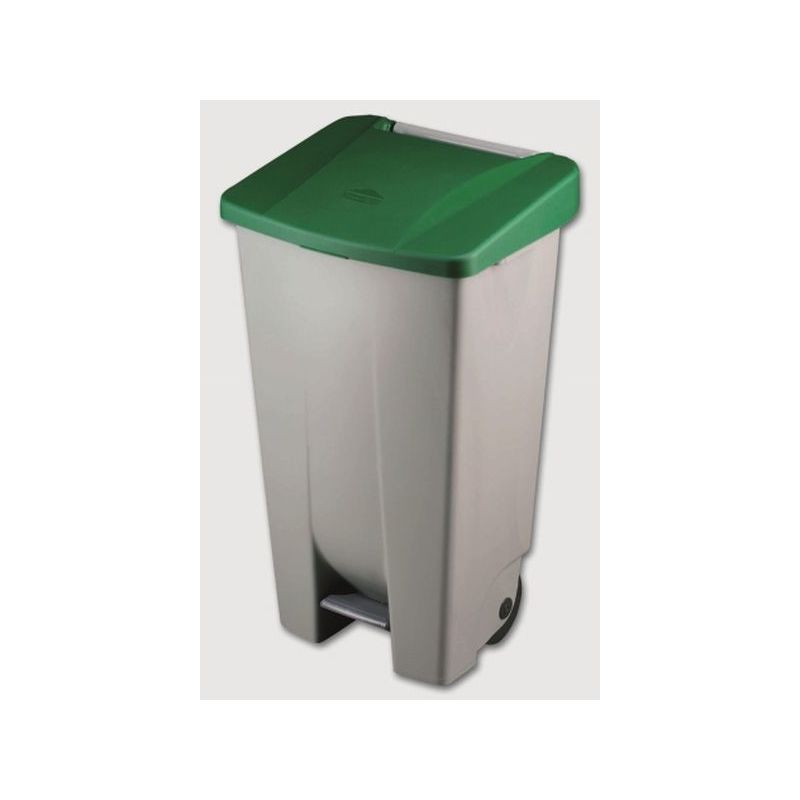 CONTENEDOR BAS. 120 LT RUE/PEDAL DENOX PL VERDE TAPA 23400