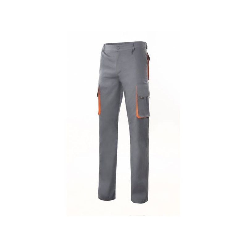 PANTALON TRABAJO T54 CON PINZA TERGAL GR/NAR MLTIBOL VELILLA