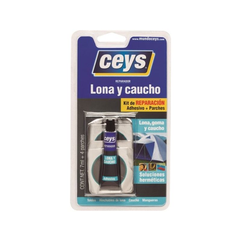 REPARADOR LONA Y CAUCHO 7 ML CON PARCHES CEYS