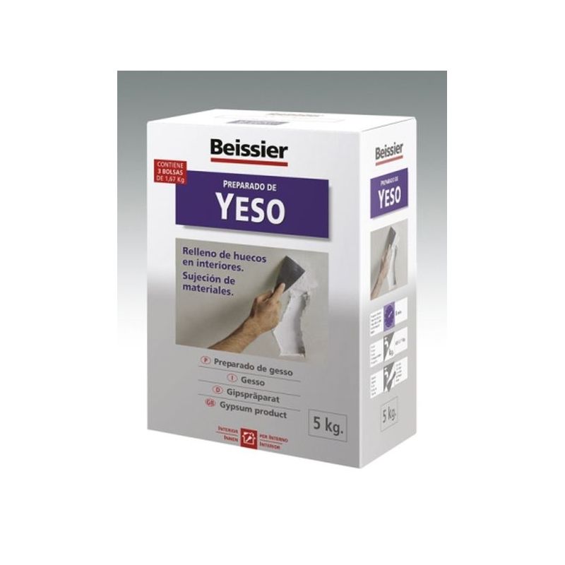 YESO REST. RELLENO HUECO 5 KG 5 KG BL INT. SUJECION MAT. BEI