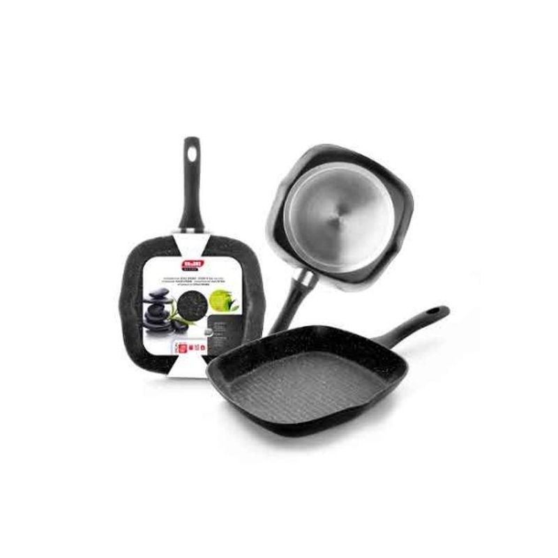 GRILL PLANCHA 28CM RAYAS C/M IND AL/FU NATURA IBILI